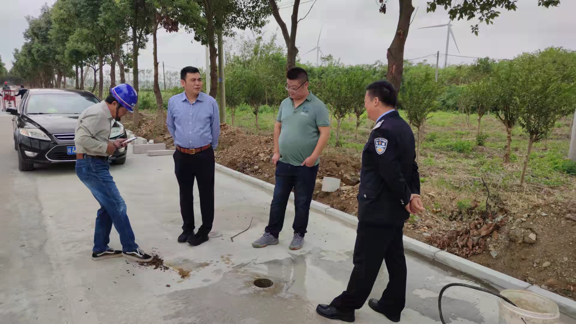 九成畈泊湖路現(xiàn)場(chǎng)檢測(cè)